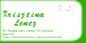 krisztina lencz business card